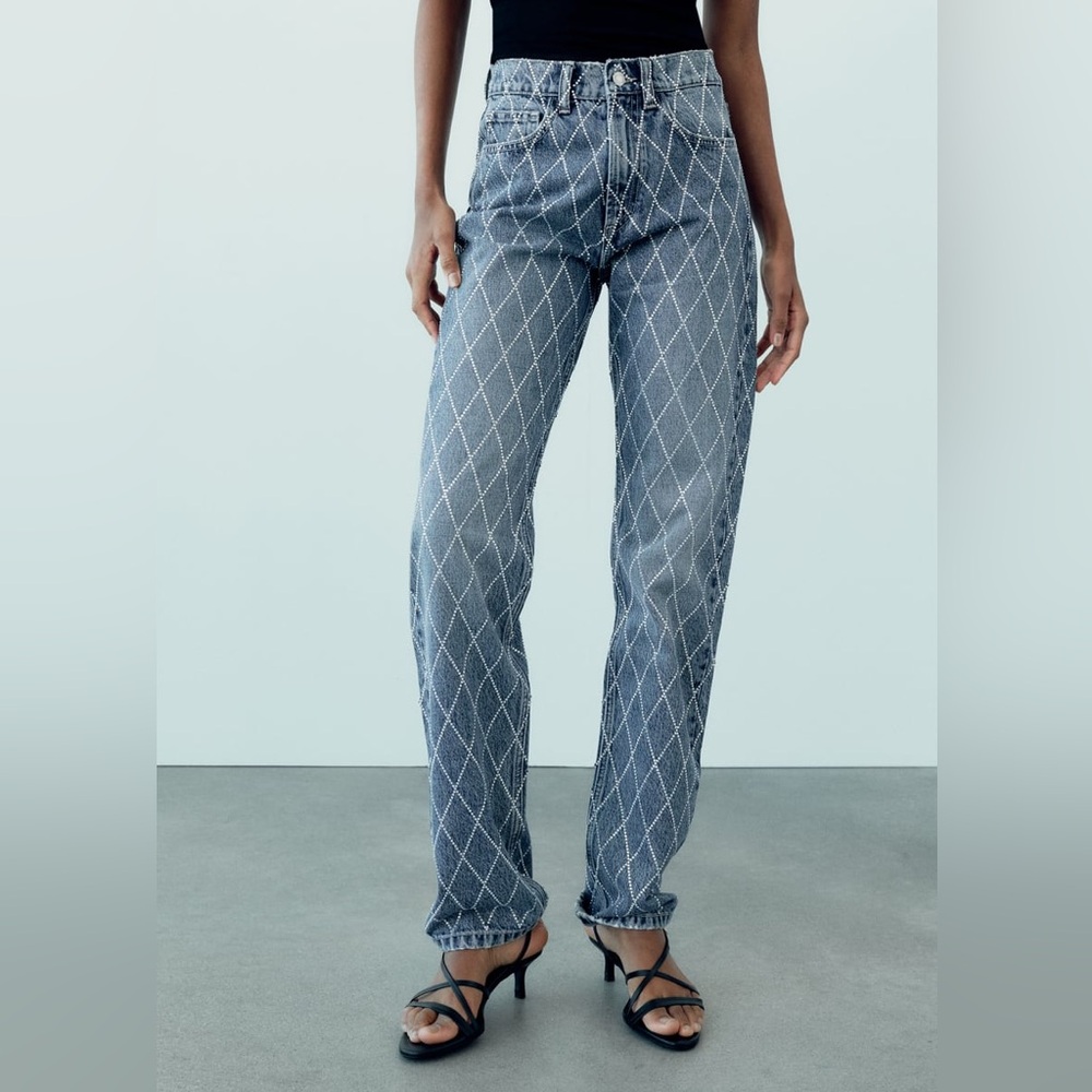 ZARA Jewel Rhinestone TRE Jeans